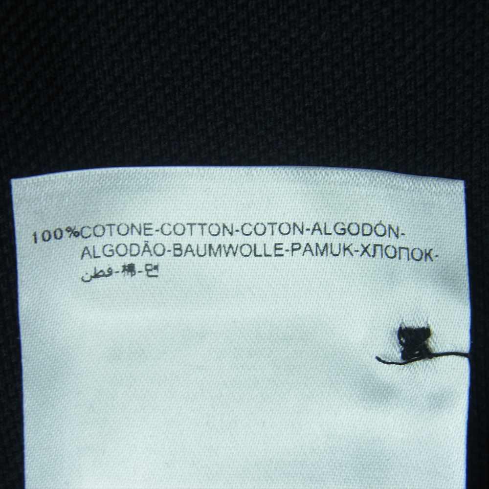 MONCLER モンクレール 国内正規品 ポロシャツ 袖トリコロール ライン 鹿の子 コットン 中国製 ブラック系 XXL【中古】