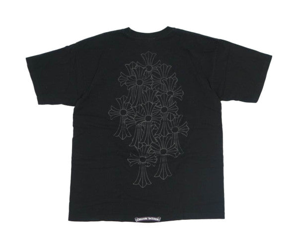 CHROME HEARTS クロムハーツ（原本無） バック セメタリー クロス プリント ポケット付 半袖 Tシャツ ブラック系 XL【中古】