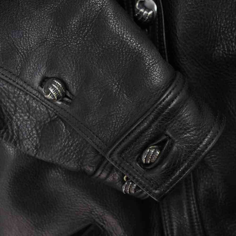 CHROME HEARTS クロムハーツ（原本無） HUNTING JACKET ハンティング ジャケット クローボタン ブラック系 XL【中古】