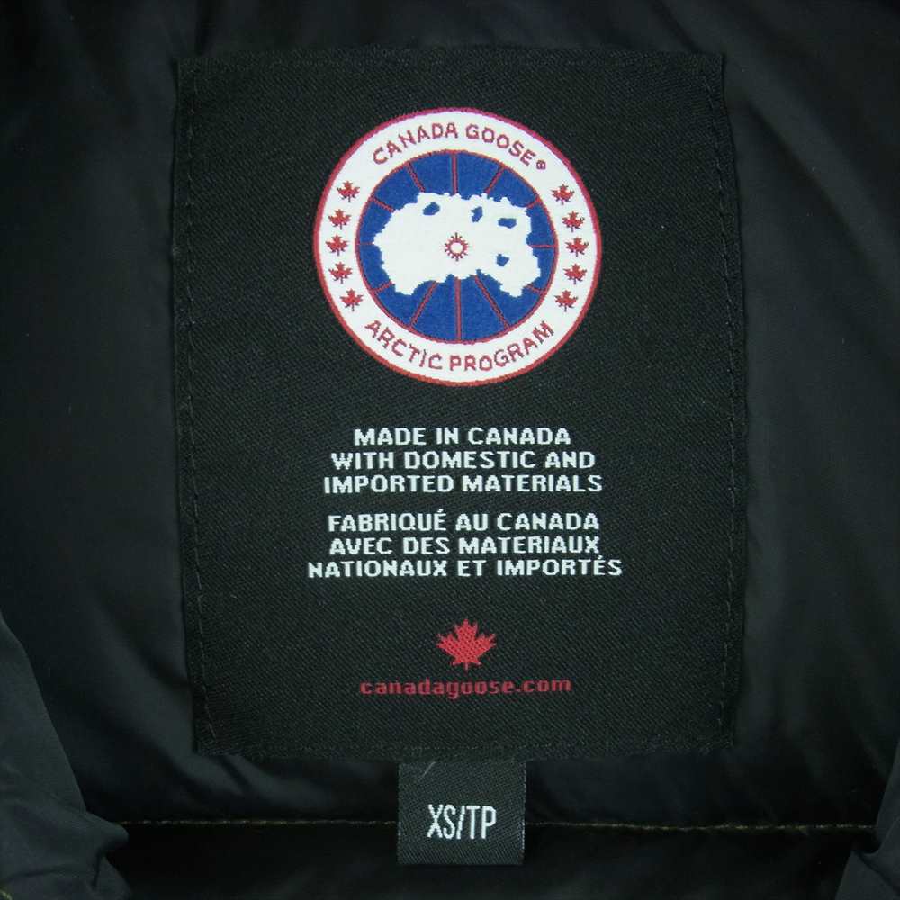 CANADA GOOSE カナダグース 2832L FREESTYLE VEST フリースタイル ダウン ベスト カナダ製 カーキ系 XS【中古】