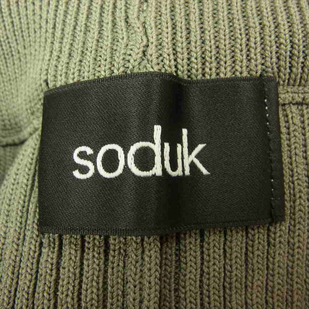 スドーク スリット ニットブーツ   カーキ系【中古】