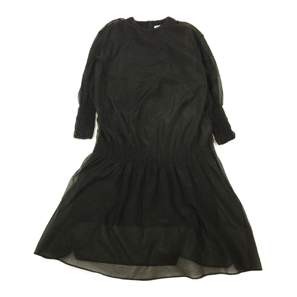 アキラナカ AP2131-BK Layered Organza long sleeves dress  ブラック系 2【新古品】【未使用】【中古】