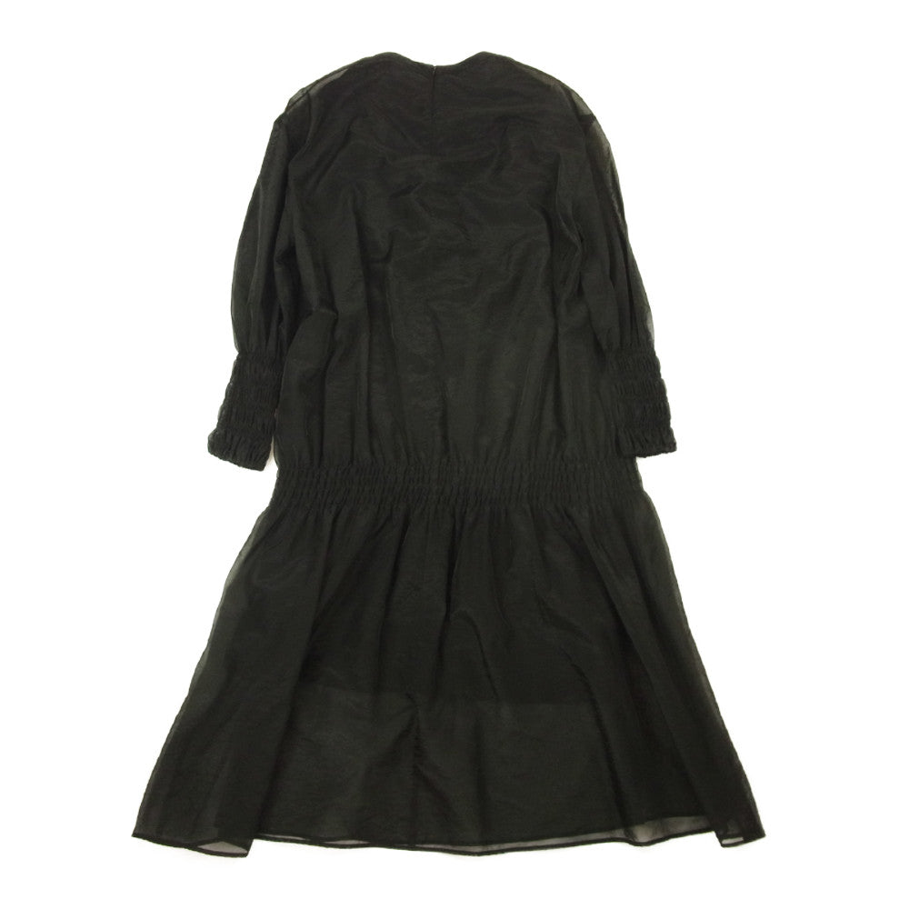 アキラナカ AP2131-BK Layered Organza long sleeves dress  ブラック系 2【新古品】【未使用】【中古】