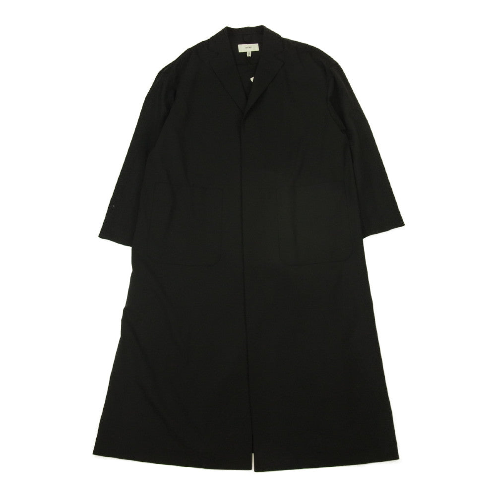 HYKE ハイク WOOL SHOP COAT ロング コート  ブラック系 1【新古品】【未使用】【中古】