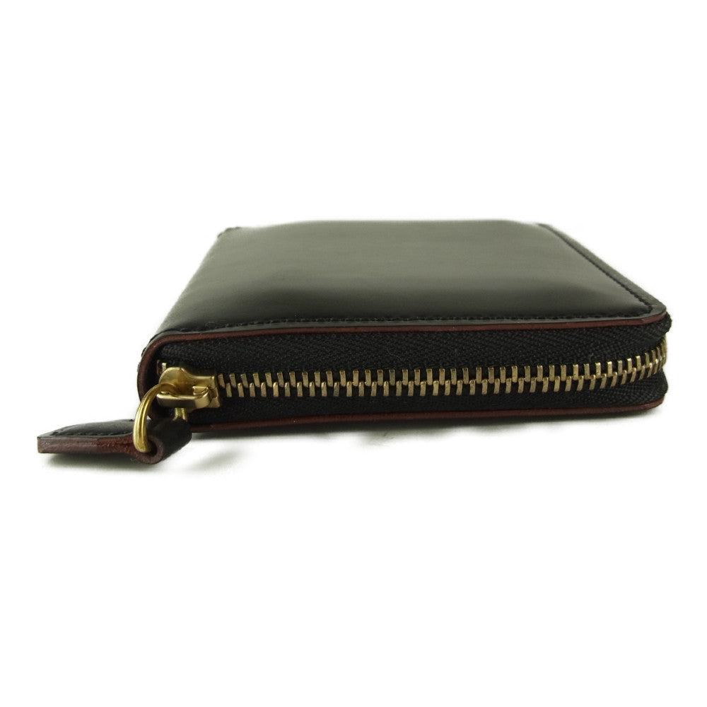 GANZO ガンゾ 大阪店限定 シェルコードバン コンパクト ジップ ウォレット ブラック系【中古】
