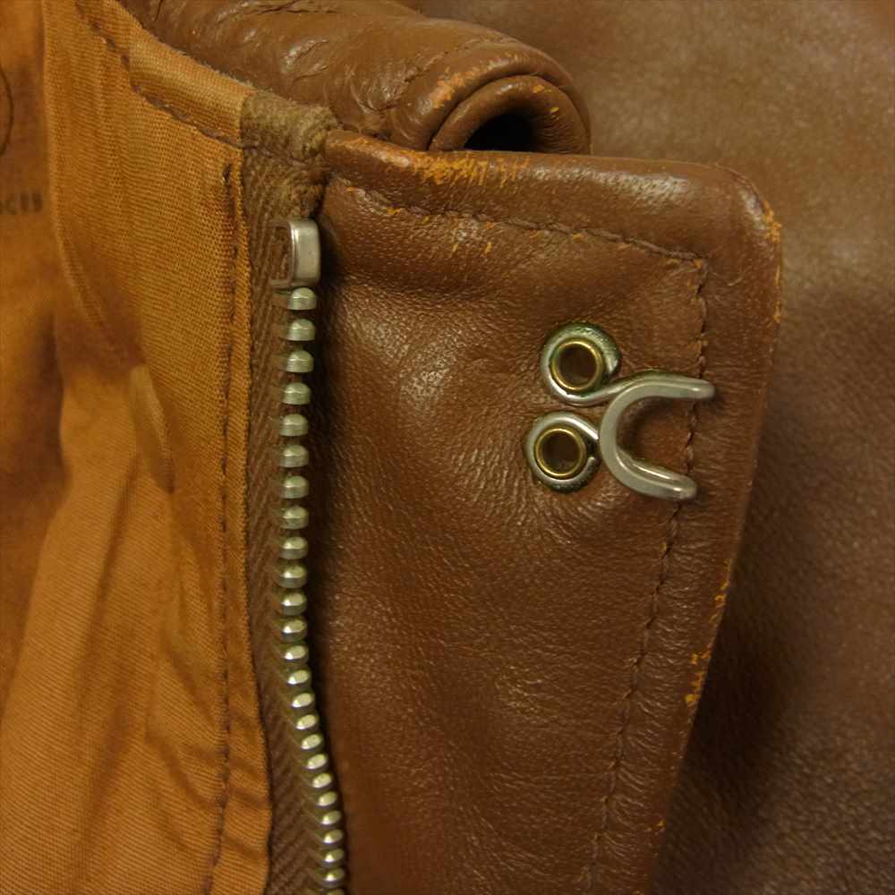 The REAL McCOY'S ザリアルマッコイズ TYPE A-2 CABLE RAIN COAT CO. 実名復刻 ワッペン カスタム フライト ミリタリー ジャケット ブラウン系 36【中古】
