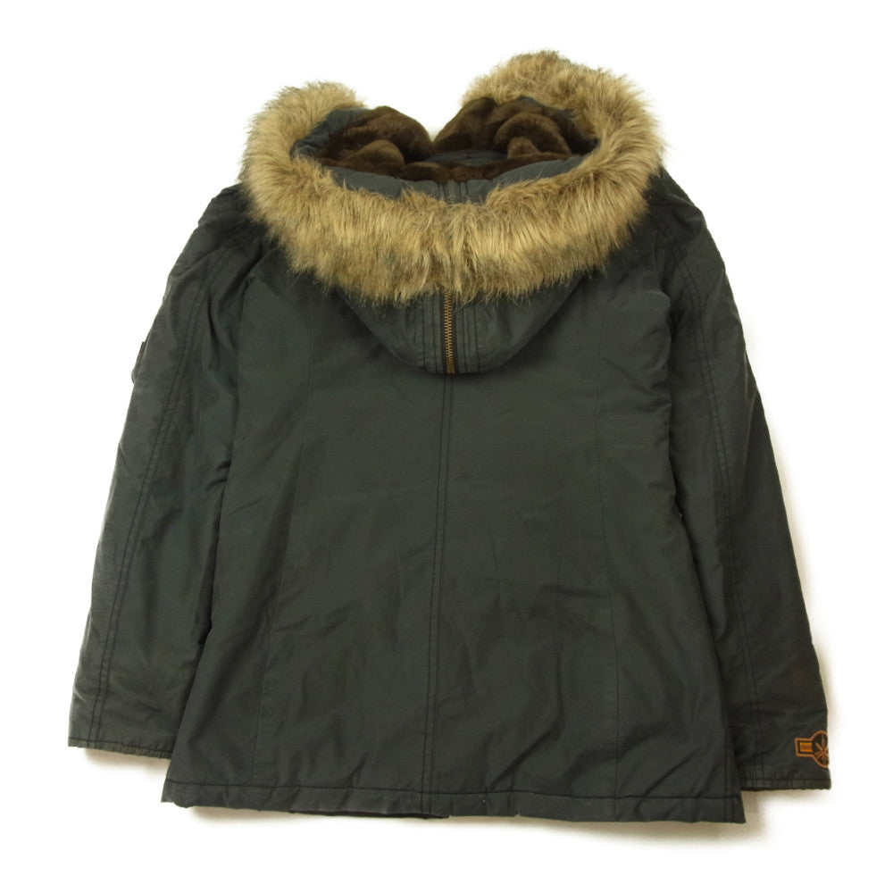 HYSTERIC GLAMOUR ヒステリックグラマー プリマロフト フェイクファーフード 中綿 コート ブラック系 F【中古】