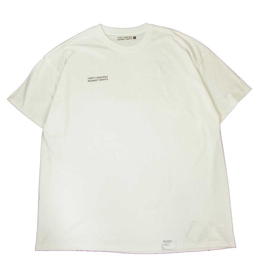 フォーティー パーセント アゲインスト ライツ 212NTFP-STM04 EST SS TEE プリント 半袖 Tシャツ ホワイト系 XL【新古品】【未使用】【中古】