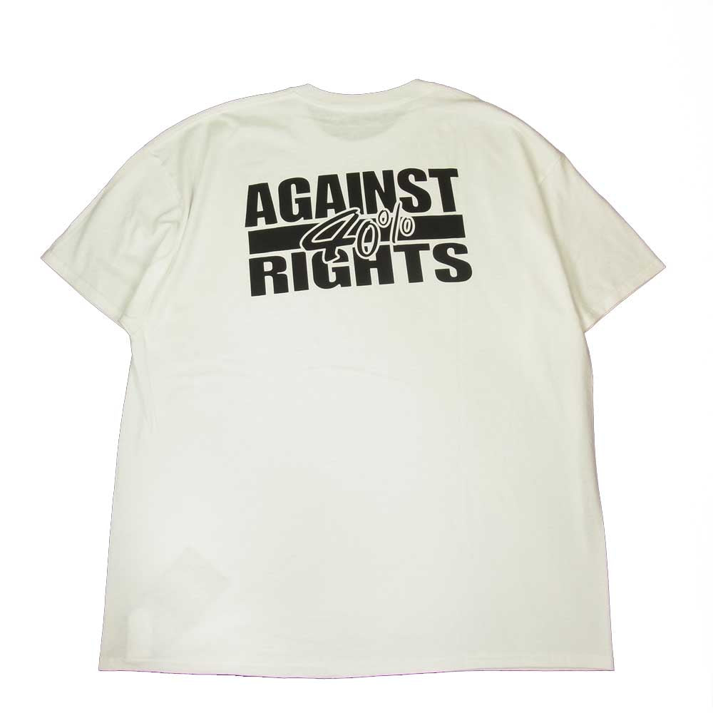 フォーティー パーセント アゲインスト ライツ 212NTFP-STM04 EST SS TEE プリント 半袖 Tシャツ ホワイト系 XL【新古品】【未使用】【中古】
