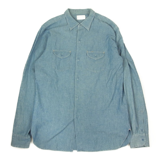 オールド ジョー シャンブレー ワーク 長袖シャツ インディゴブルー系【中古】