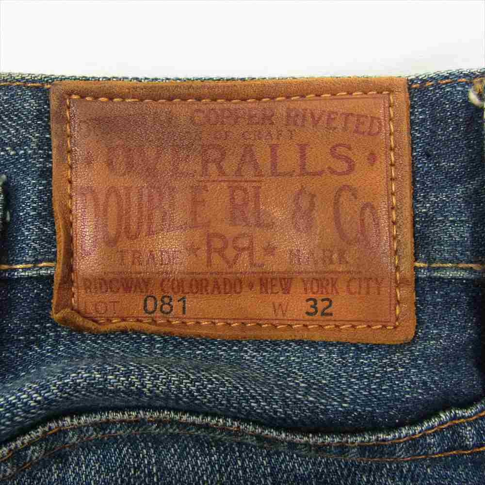 RRL ダブルアールエル 1938 BUCKLE BACK 081 バックル バック シンチバック デニム パンツ インディゴブルー系 32【中古】