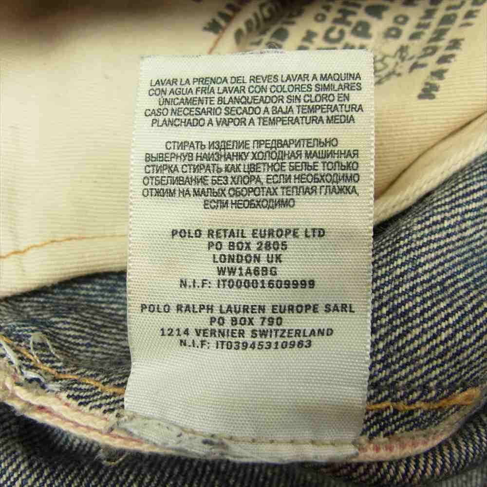 RRL ダブルアールエル 1938 BUCKLE BACK 081 バックル バック シンチバック デニム パンツ インディゴブルー系 32【中古】
