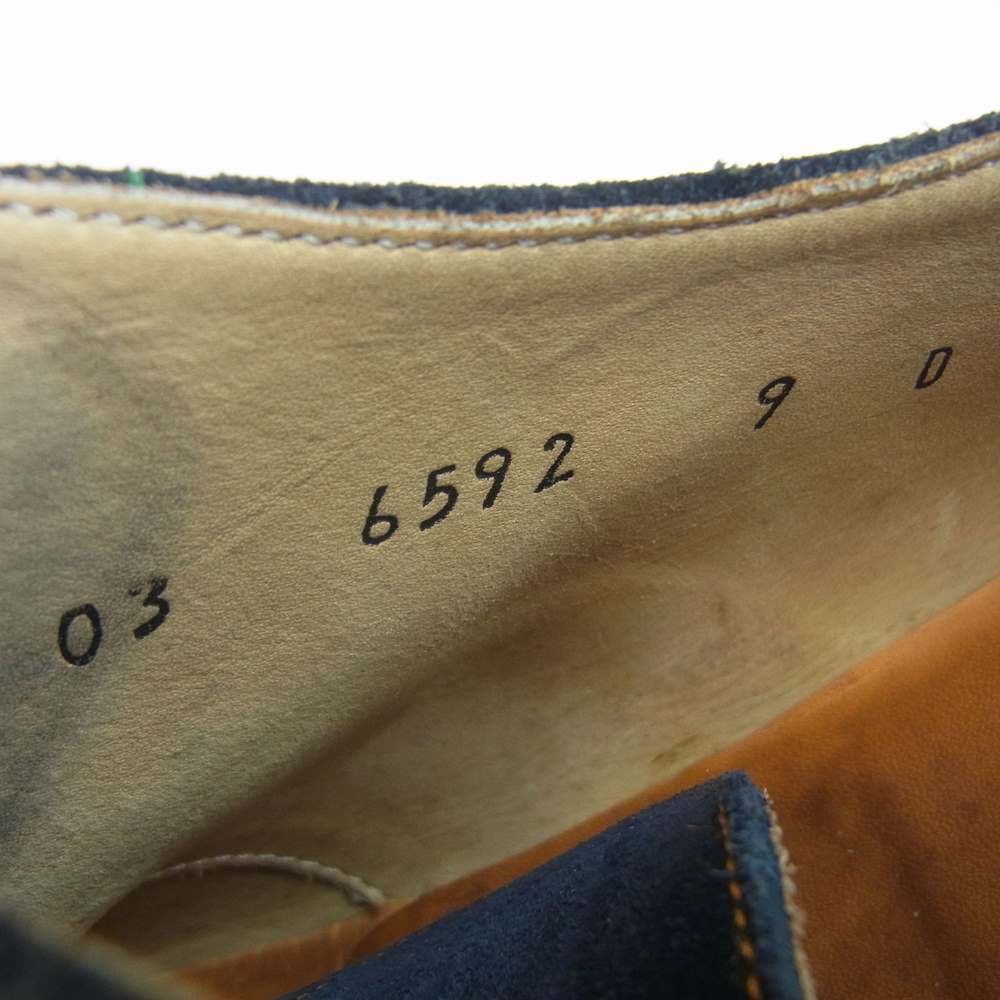 ユケテン 6592 スエード レザー シューズ ブラック系 9D【中古】