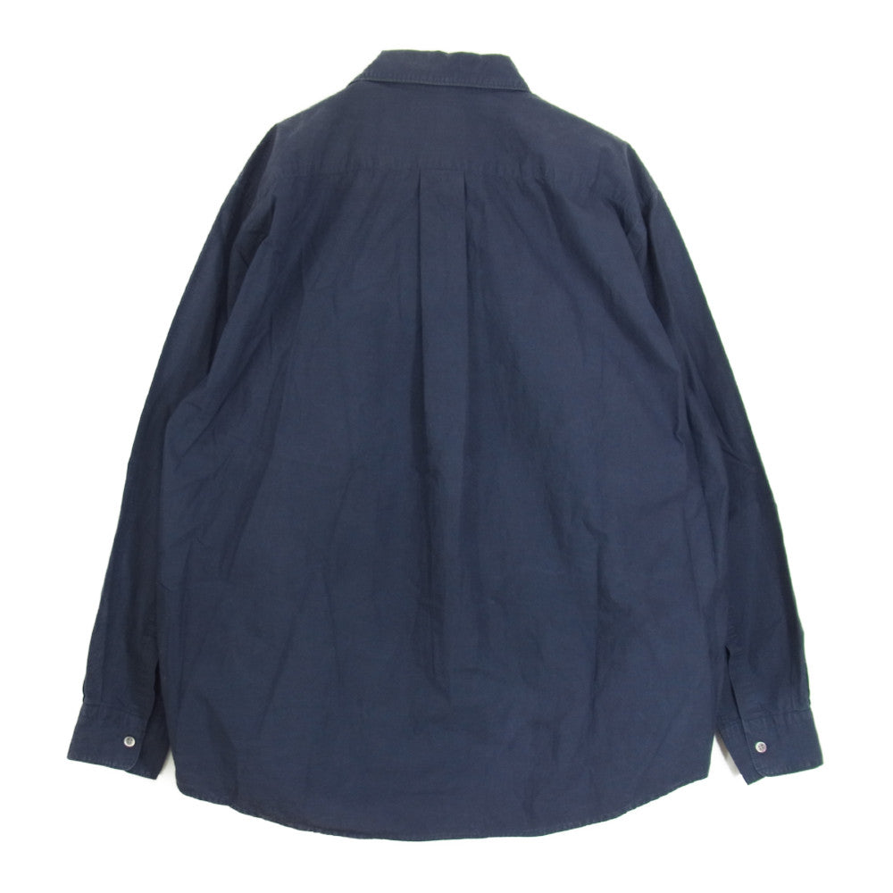 GRAPHPAPER グラフペーパー GPS-LSH01 Broad Oversized  Regular Collar Shirt ブロード オーバーサイズ ロング スリーブ ネイビー系 1【中古】