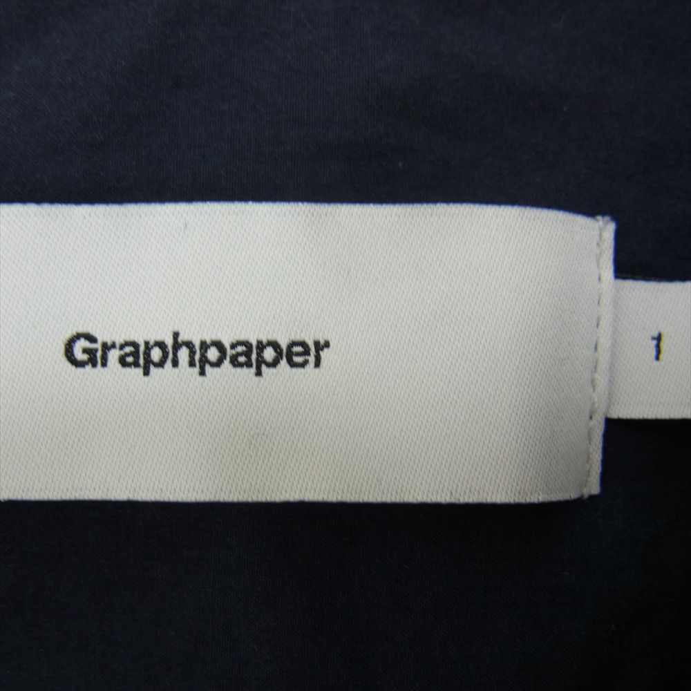 GRAPHPAPER グラフペーパー GPS-LSH01 Broad Oversized  Regular Collar Shirt ブロード オーバーサイズ ロング スリーブ ネイビー系 1【中古】