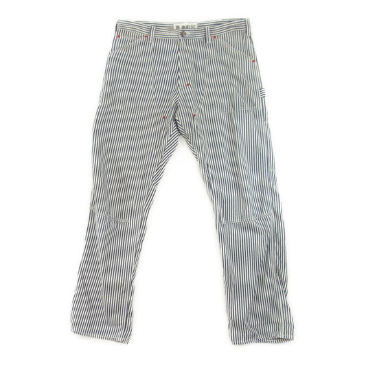 BACKDROP バックドロップ ヒッコリー ストライプ ペインター パンツ ネイビー系 32【中古】