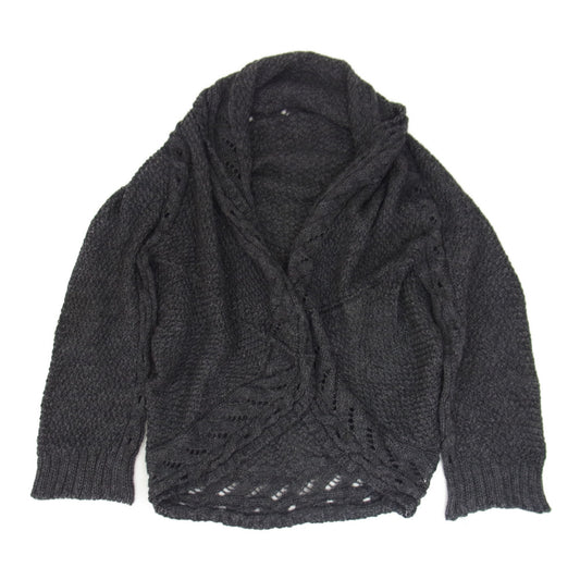 ISSEY MIYAKE イッセイミヤケ HA73KJ302 Haat ハート アルパカ リネン ニット ボレロ カーディガン グレー系 2【中古】