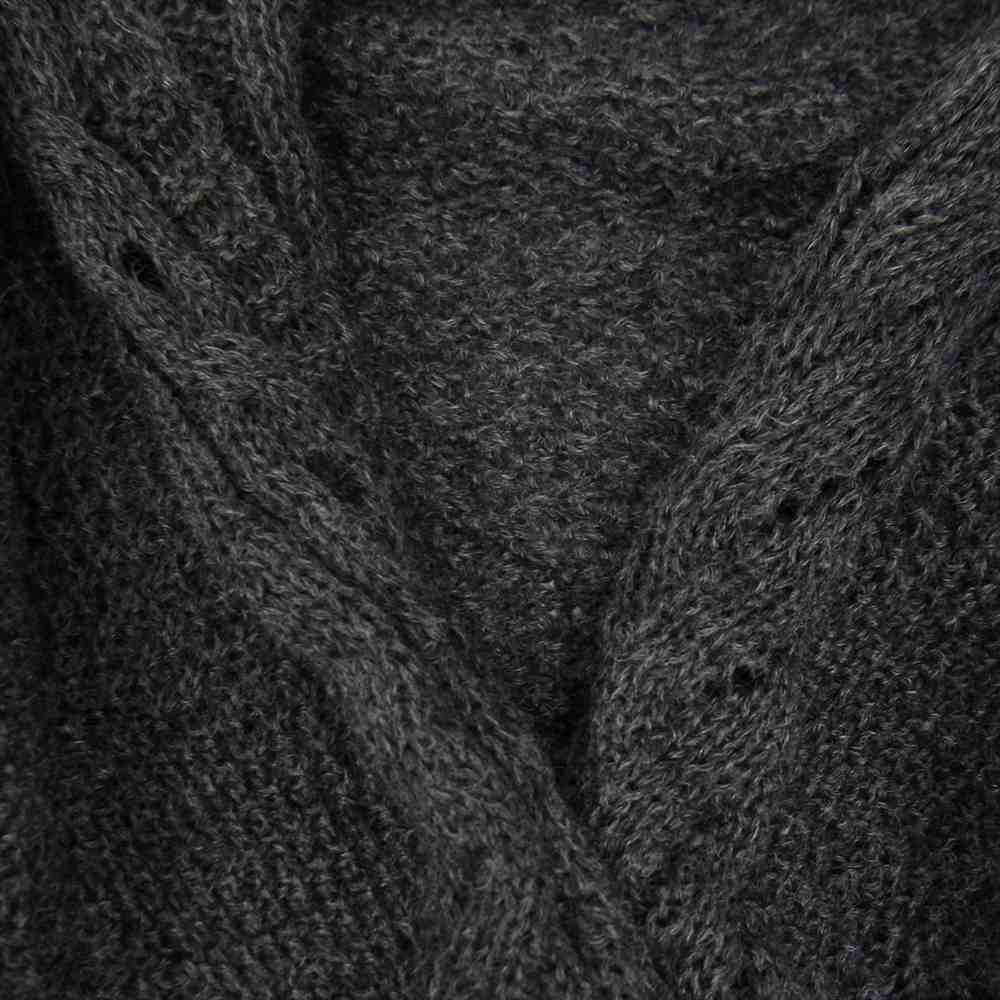 ISSEY MIYAKE イッセイミヤケ HA73KJ302 Haat ハート アルパカ リネン ニット ボレロ カーディガン グレー系 2【中古】