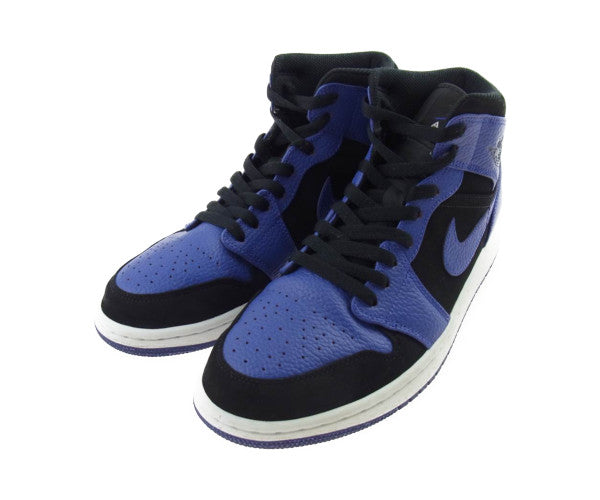 NIKE ナイキ 554724-051 Air Jordan 1 Mid Black Dark Concord エアジョーダン 1 ダーク コンコルド ブラック系 パープル系 27.5cm【中古】
