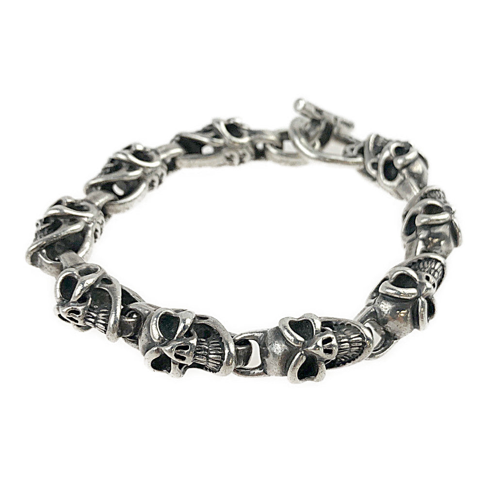 BILL WALL LEATHER ビルウォールレザー Small Good Luck Skull Bracelet グッドラックスカル ブレスレット シルバー系【中古】