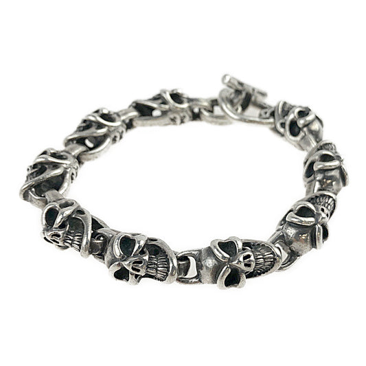 BILL WALL LEATHER ビルウォールレザー Small Good Luck Skull Bracelet グッドラックスカル ブレスレット シルバー系【中古】