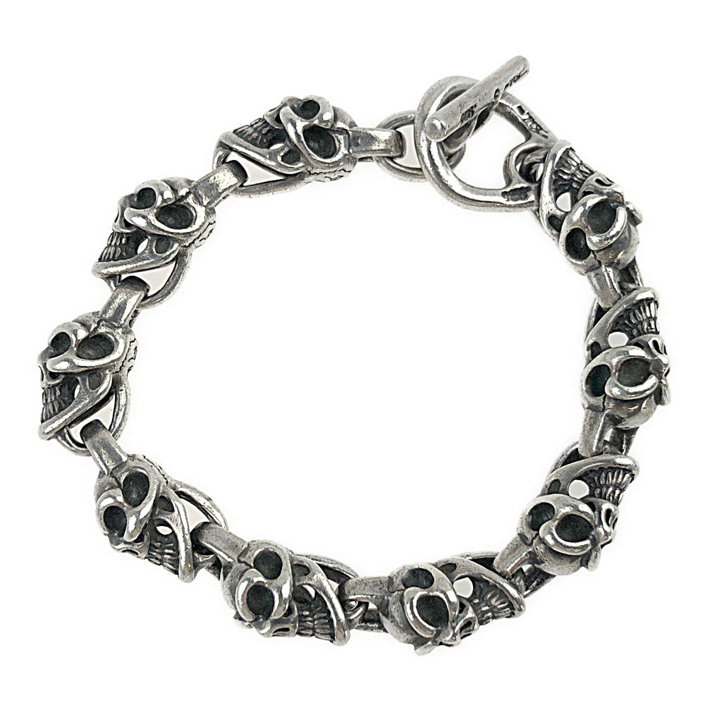 BILL WALL LEATHER ビルウォールレザー Small Good Luck Skull Bracelet グッドラックスカル ブレスレット シルバー系【中古】