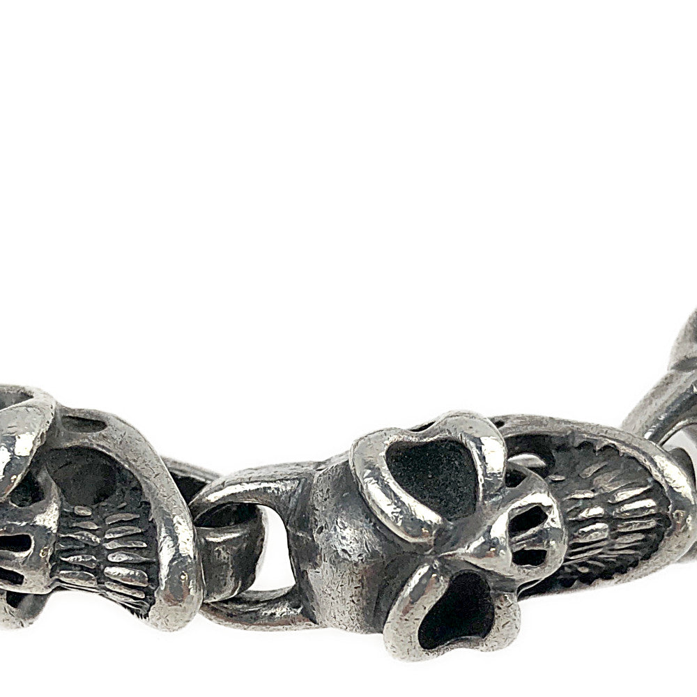 BILL WALL LEATHER ビルウォールレザー Small Good Luck Skull Bracelet グッドラックスカル ブレスレット シルバー系【中古】
