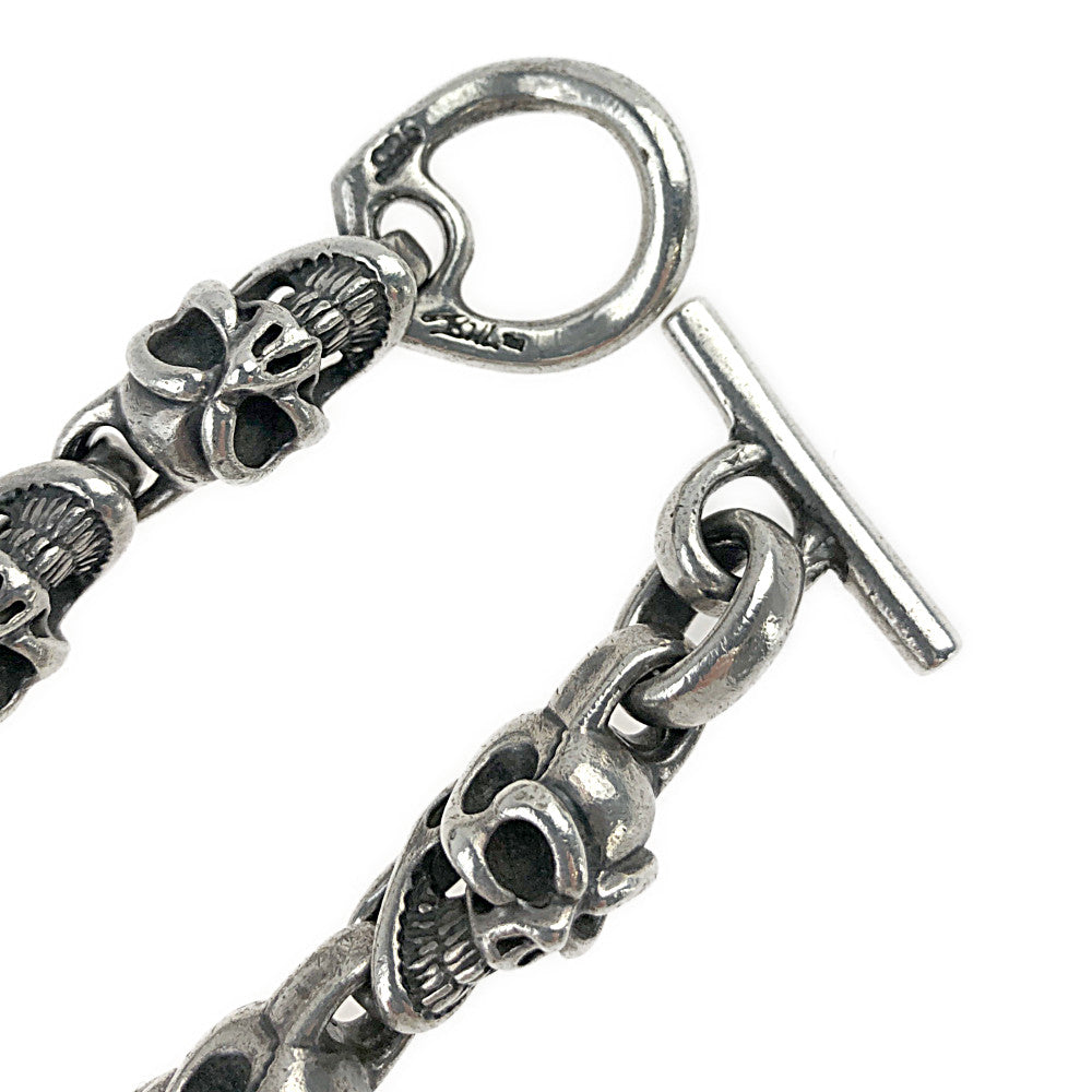 BILL WALL LEATHER ビルウォールレザー Small Good Luck Skull Bracelet グッドラックスカル ブレスレット シルバー系【中古】