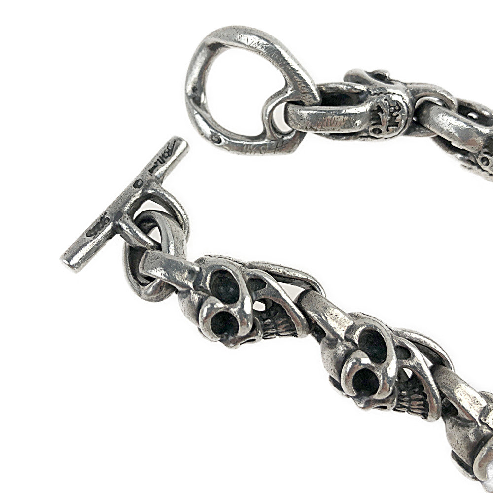 BILL WALL LEATHER ビルウォールレザー Small Good Luck Skull Bracelet グッドラックスカル ブレスレット シルバー系【中古】