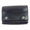 CHROME HEARTS クロムハーツ（原本無） 3FOLD 3フォールド クロスボタン レザー ウォレット ブラック系【中古】
