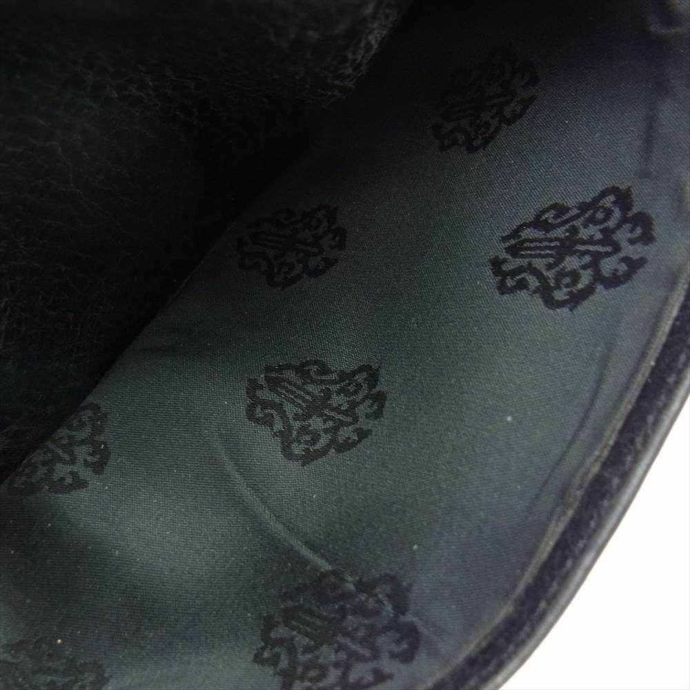 CHROME HEARTS クロムハーツ（原本無） 3FOLD 3フォールド クロスボタン レザー ウォレット ブラック系【中古】