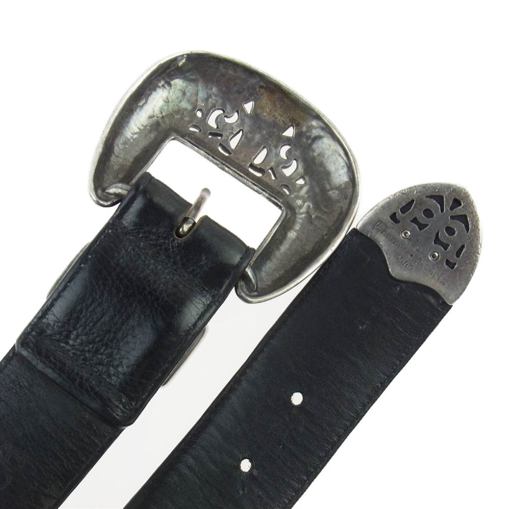 CHROME HEARTS クロムハーツ（原本無） クラシック 33PC 3ピース レザー ベルト ブラック系【中古】