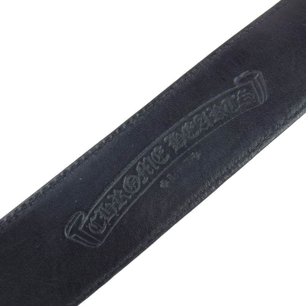 CHROME HEARTS クロムハーツ（原本無） クラシック 33PC 3ピース レザー ベルト ブラック系【中古】
