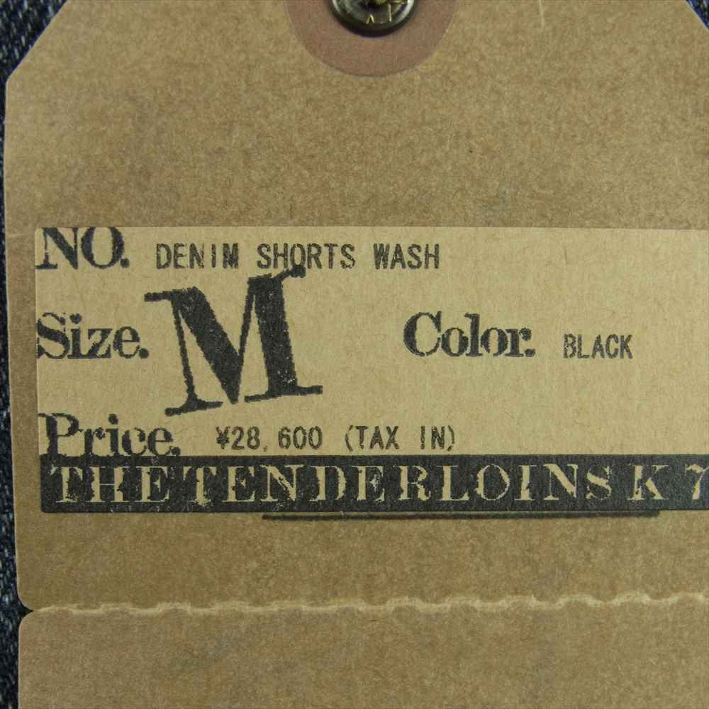 TENDERLOIN テンダーロイン DENIM SHORTS WASH ウォッシュ加工 ショーツ ショートパンツ ブラック デニム ブラック系 M【美品】【中古】