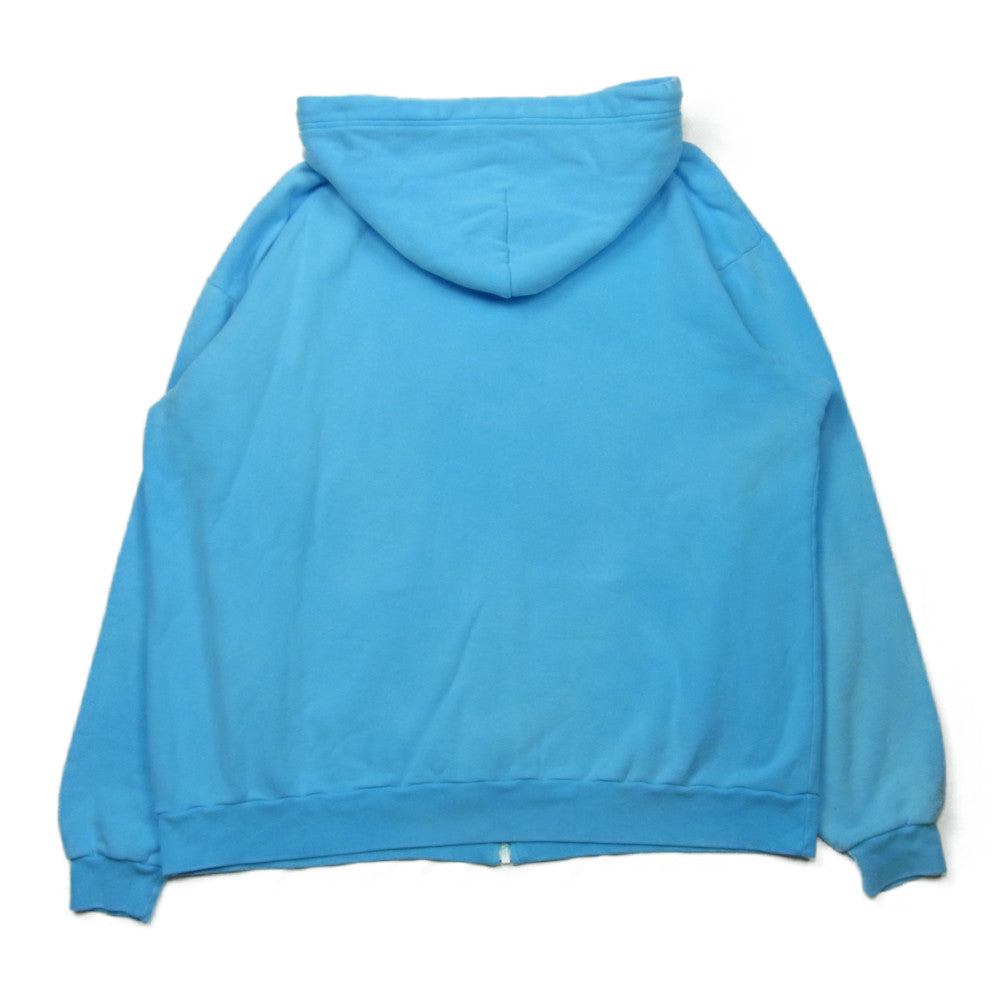 WTAPS ダブルタップス 21SS 211ATDT-CSM09 flat zip up hooded フラット ジップ アップ フーデッド 製品染め 起毛加工 スウェット パーカー ライトブルー系 04【中古】
