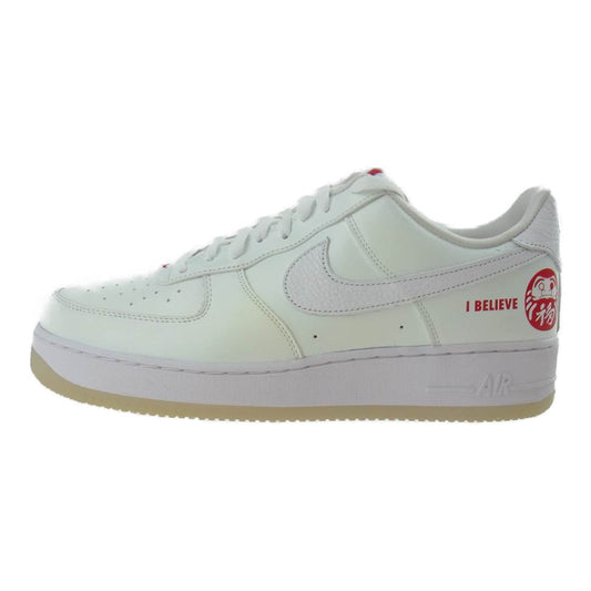 NIKE ナイキ DD9941-100 AIR FORCE 1 07 PRM I BELIEVE 達磨 エア フォース 1 プレミアム ダルマ スニーカー ホワイト系【新古品】【未使用】【中古】