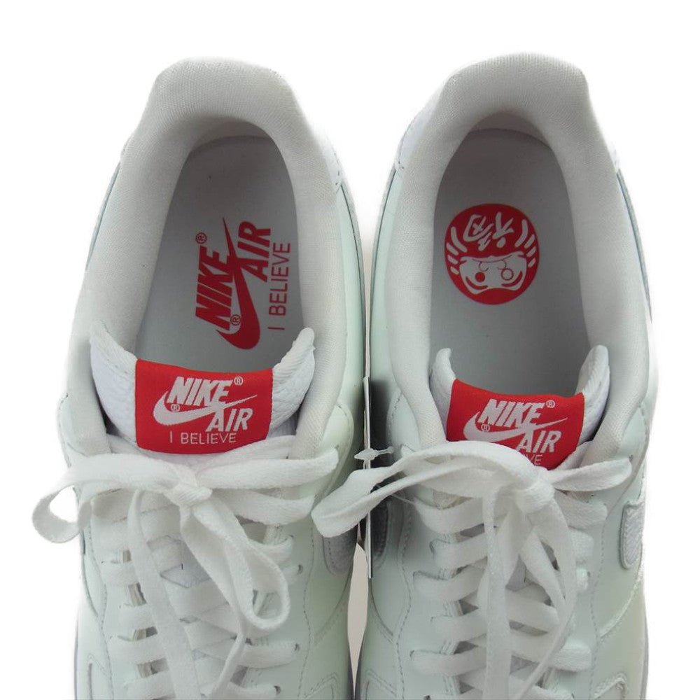 NIKE ナイキ DD9941-100 AIR FORCE 1 07 PRM I BELIEVE 達磨 エア フォース 1 プレミアム ダルマ スニーカー ホワイト系【新古品】【未使用】【中古】