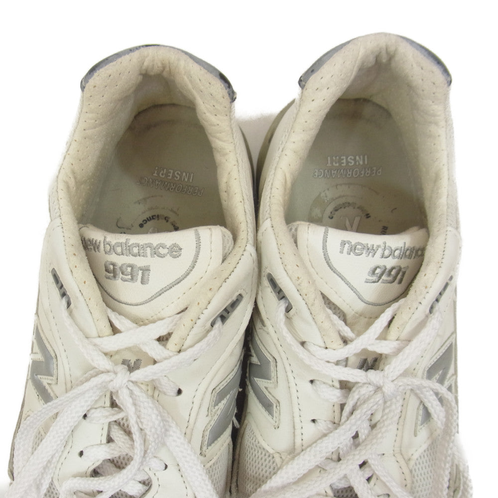 NEW BALANCE ニューバランス M991WHI 英国製 M991 WHI スニーカー ホワイト系 27cm【中古】