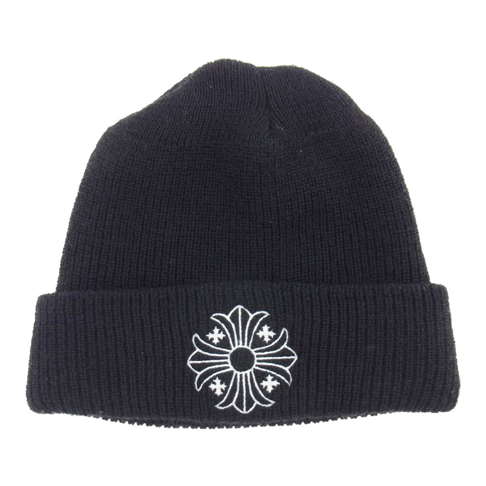 CHROME HEARTS クロムハーツ（原本無） 国内正規品 CHプラス 刺繍 ビーニー ニットキャップ ブラック系【中古】