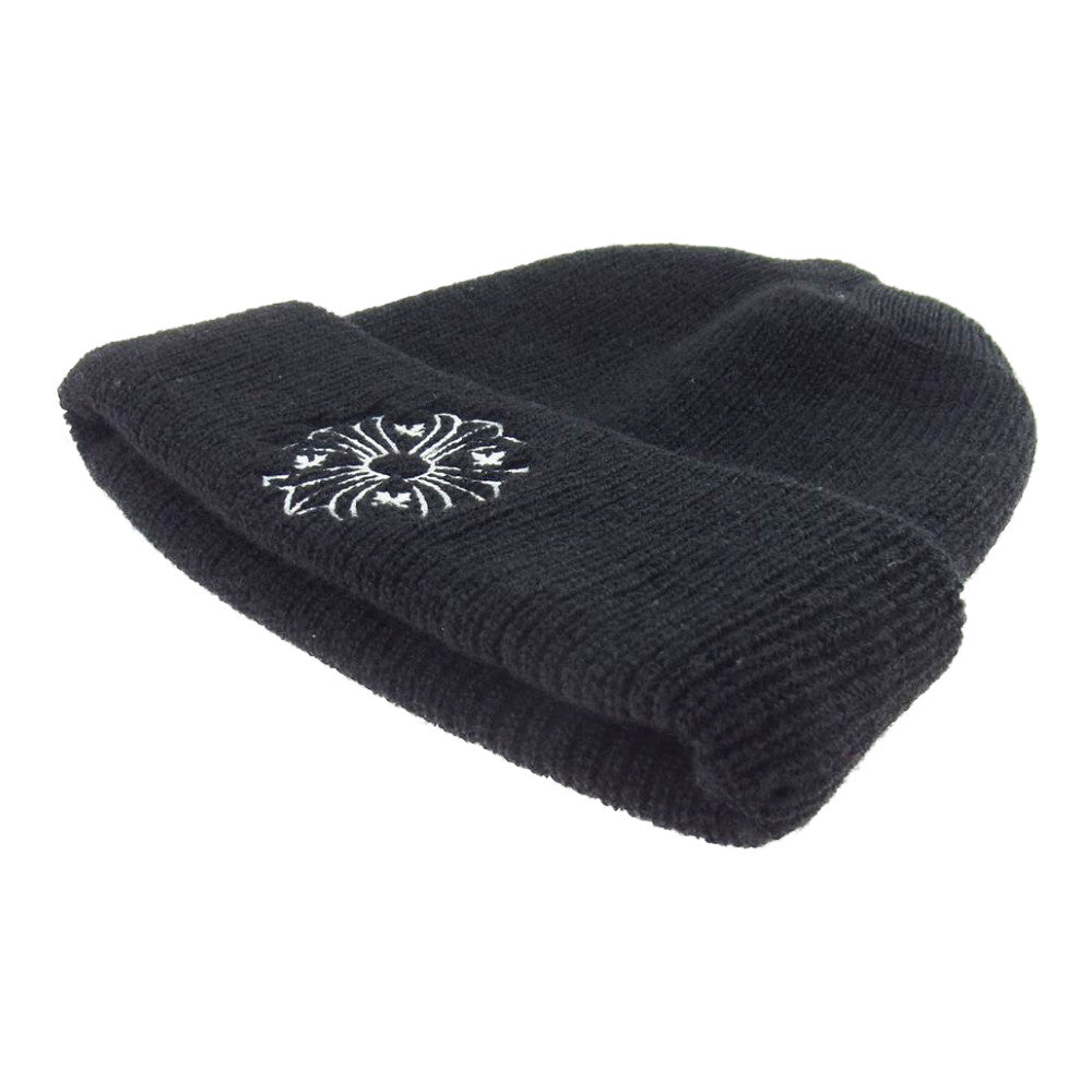 CHROME HEARTS クロムハーツ（原本無） 国内正規品 CHプラス 刺繍 ビーニー ニットキャップ ブラック系【中古】