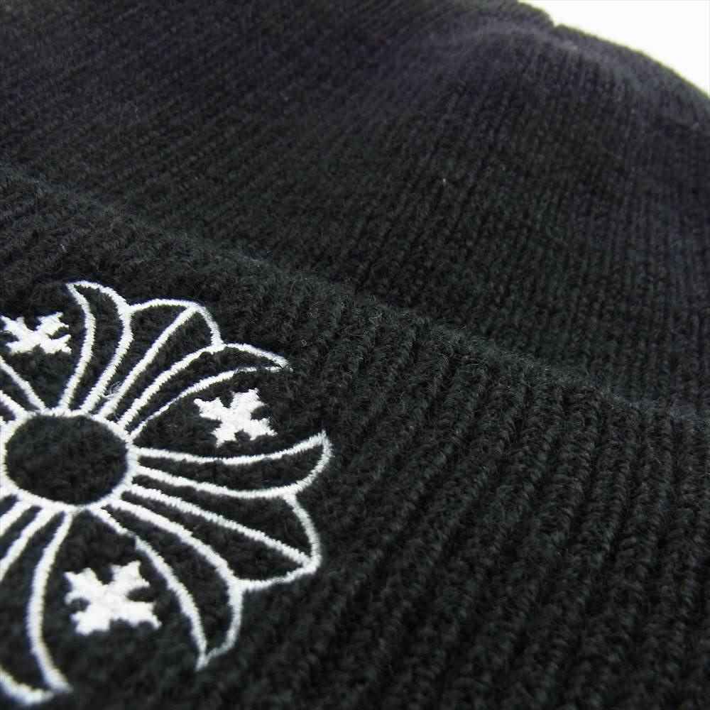 CHROME HEARTS クロムハーツ（原本無） 国内正規品 CHプラス 刺繍 ビーニー ニットキャップ ブラック系【中古】
