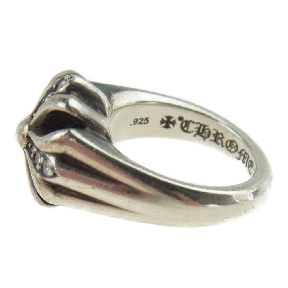 CHROME HEARTS クロムハーツ（原本無） CUTOUT CH PLS SML カットアウト CHプラスリング スモール ダイヤ シルバー系 7号【中古】
