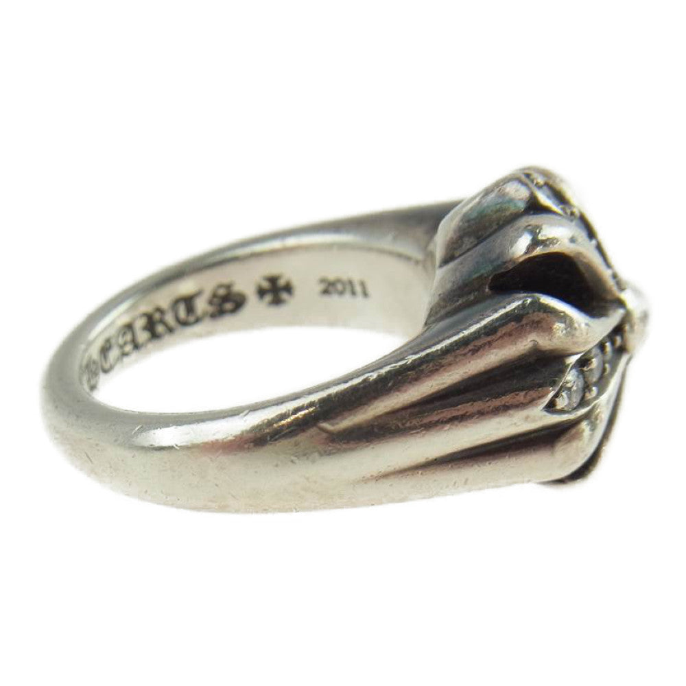 CHROME HEARTS クロムハーツ（原本無） CUTOUT CH PLS SML カットアウト CHプラスリング スモール ダイヤ シルバー系 7号【中古】