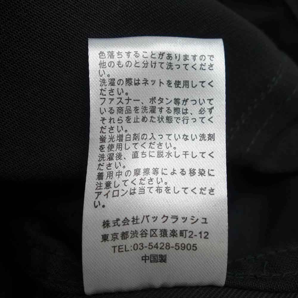 ISAMUKATAYAMA BACKLASH イサムカタヤマバックラッシュ × Dickies ディッキーズ D2001-01 ダブルニー 裾ボタン パンツ  ブラック系 S【新古品】【未使用】【中古】