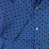 LOUNGE LIZARD ラウンジリザード ドット 水玉 半袖 シャツ コットン 日本製 ブルー系 1【中古】
