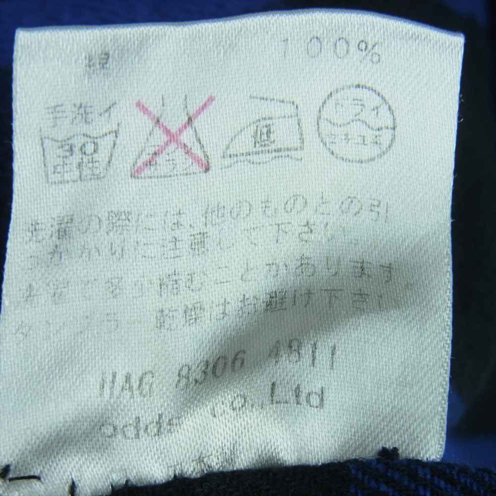 LOUNGE LIZARD ラウンジリザード ネル チェック 長袖 シャツ コットン 日本製 ブルー系 2【中古】
