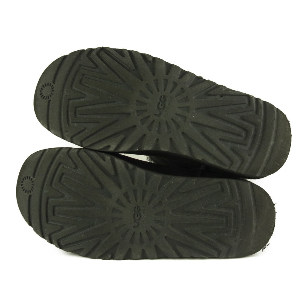 UGG アグ 5803W W BAILEY BUTTON ベイリー ボタン ムートン ブーツ ブラック系 24㎝【中古】