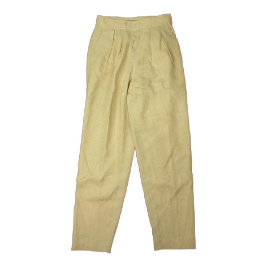 theory セオリー 01-9106034-170-700 Pure Linen Sz Pleat Pant リネン 麻100％ プリタック テーパード パンツ ベージュ系【中古】