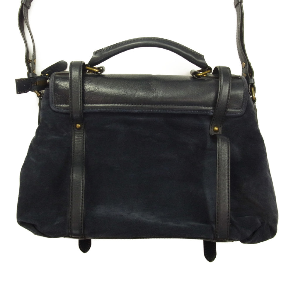 Kate Spade ケイトスペード westward by emily & meritt スエード レザー ショルダーバッグ ネイビー系【中古】