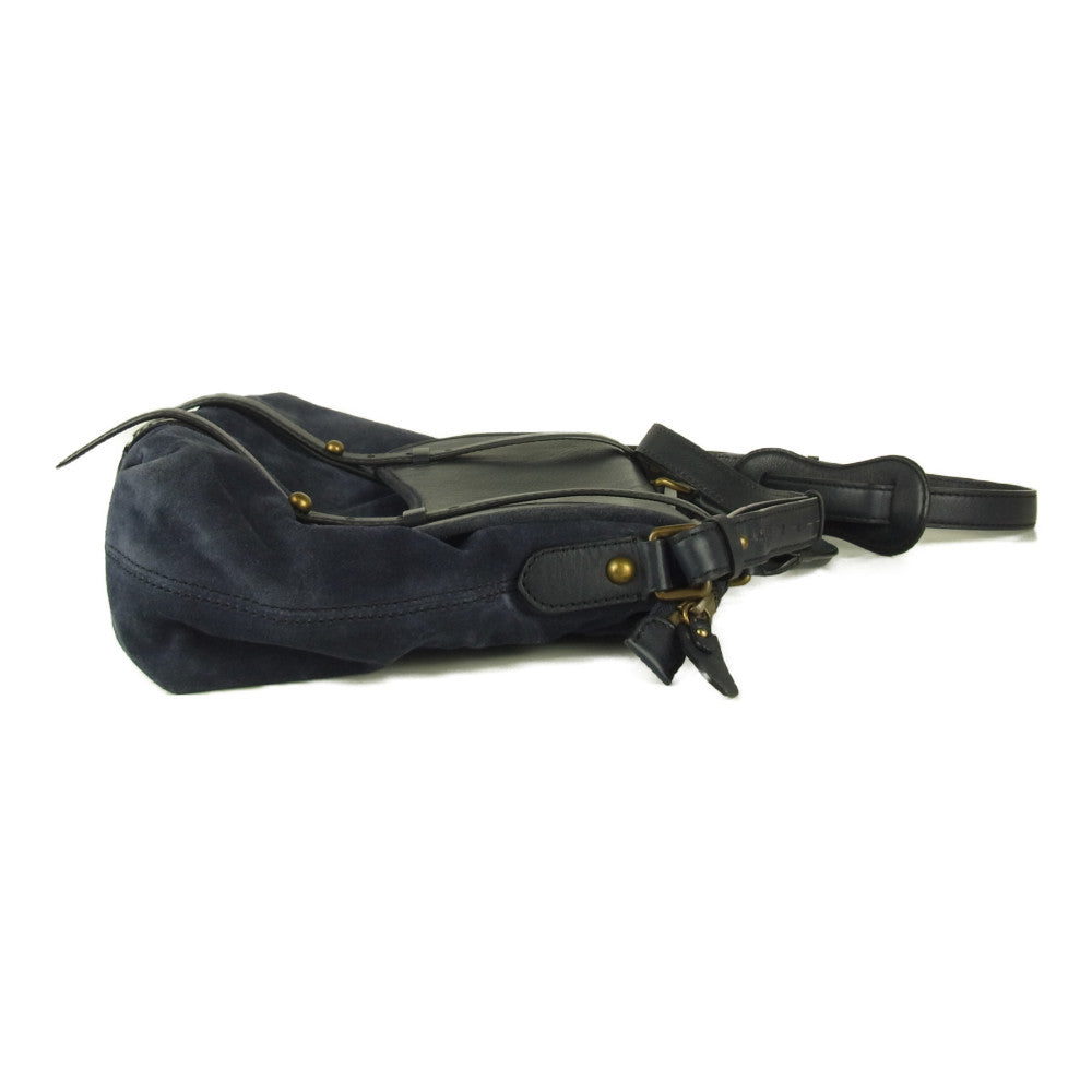 Kate Spade ケイトスペード westward by emily & meritt スエード レザー ショルダーバッグ ネイビー系【中古】
